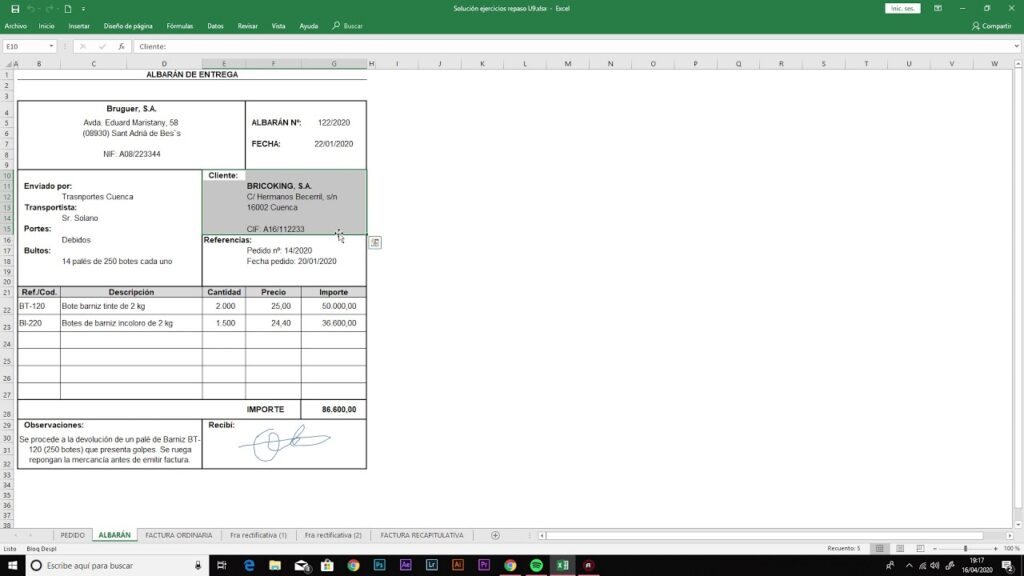 Ejemplos de Albaranes, Facturas y Pedidos: Guía Completa 1 Ejemplos de Albaranes, Facturas y Pedidos: Guía Completa